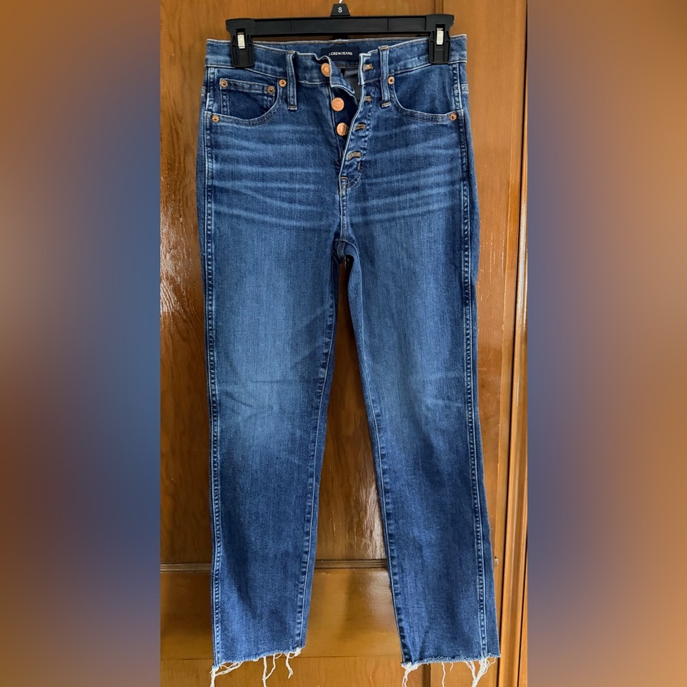 JCrew High-waisted blue denim jeans with button fly #denim #highwaisted size 25